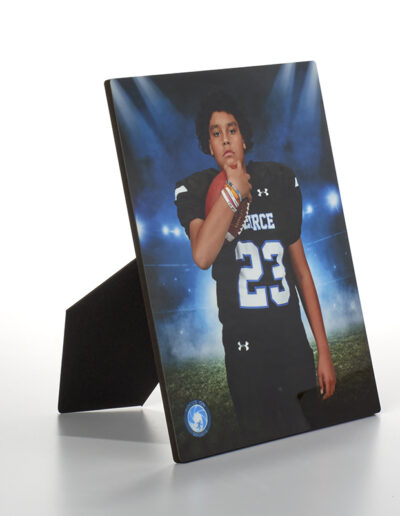 football photo, individual plaque
